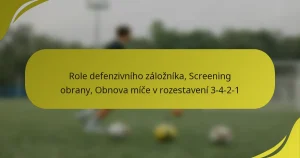 Role defenzivního záložníka, Screening obrany, Obnova míče v rozestavení 3-4-2-1